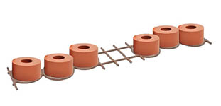 125-NZ22446 - H0 Ladegut Coiltransport, DR, Ep. IV (Coils aus Metall) Länge 165 mm, Breite 29 mm
